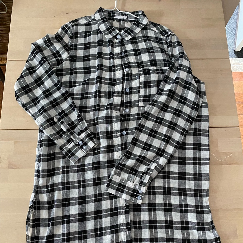 Long plaid shirt/dress